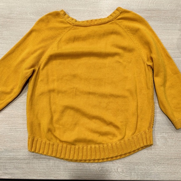 Tommy Hilfiger 100% cotton Mustard Yellow/Gold Cable Knit Sweater - Picture 5 of 7